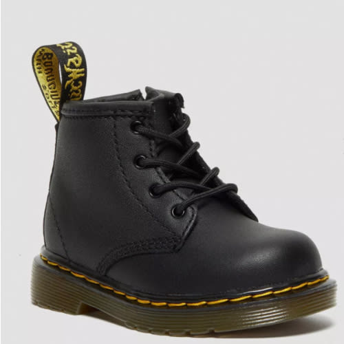 Infant 1460 Softy T Leather Lace Up Boots in Black | Dr. Martens
