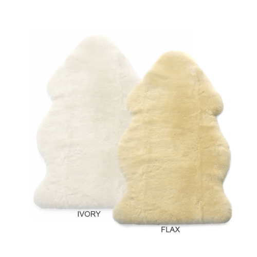 Sheepskin Rug for Babies, 100% Natural, Shorn Lambskin Wool, 2 x 3 Feet, Flax