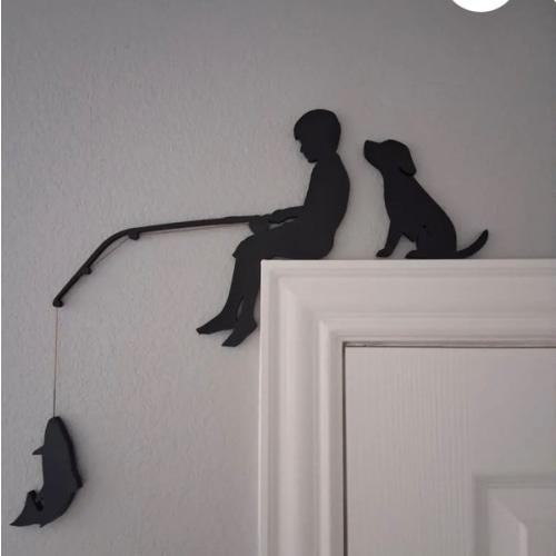 Fishing Nursery Decor: Child With Pole, Optional Dog - Etsy