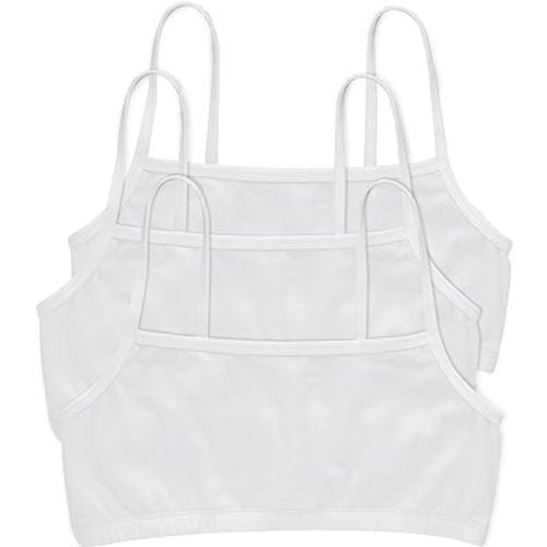 Hanes Women's String Bralette Pack, 3-Pack, Cotton Sports Bralette Bras for Women, Solid or Assorted Wireless Bras