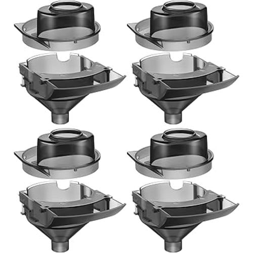 4 Sets Replacement Funnel Compatible with Baby Brezza Replacement Parts Funnel and Cover Baby Formula Dispenser, Grey