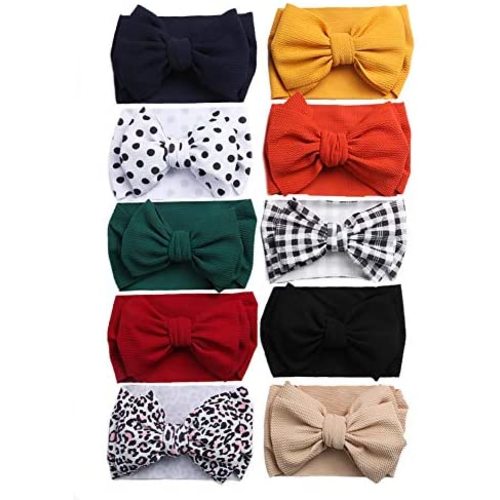 Baby Girl Headbands Newborn Bow Baby Turban Knotted Headband Nylon Elastic Headwraps for Children Hair Accessories (KK10-14)