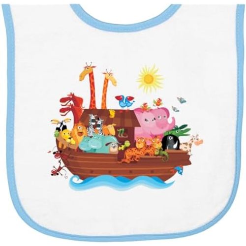 inktastic Animal Ark Bible Story Christian Baby Terry Cloth Bib