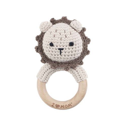 RUIG Baby Rattle Toys for Babies 0-6 Months,Crochet Baby Rattle,Crochet Baby Toys,Stuffed Baby Doll,Organic Wooden Newborn Toys,Knitted Stuffed Animals for Babies Boy Girl,First Gifts for Baby