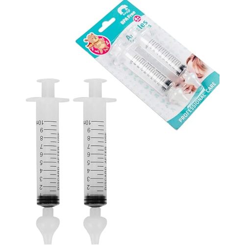 Syringe Nasal Irrigator, Professional Baby Nasal Irrigator Portable Infant Nose Cleaner Rinsing Device Fast All Natural Relief-Nasal Irrigation/Nasal Spray/Nasal Hygiene (2 pièces)