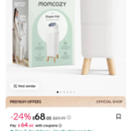 Momcozy Diaper Pail - White : Target