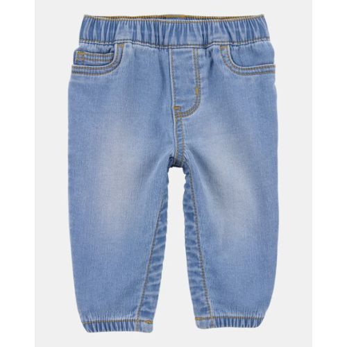 Baby Boy Medium Wash Pull-On Jeans With Snap Leg Closures - OshKosh B'gosh | Carter's