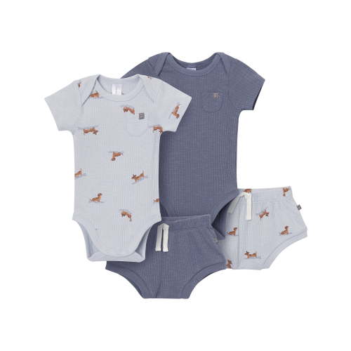 Modern Moments Baby Boy 4pc Outfit Set, Sizes (0-3 Months to 24 Months)