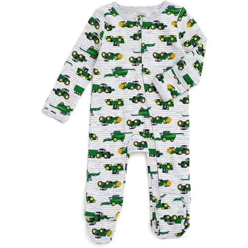 John Deere Farm Animals Tractors Baby Zip Up Sleep N' Play Newborn to Infant Sizes (Newborn - 24 Months)