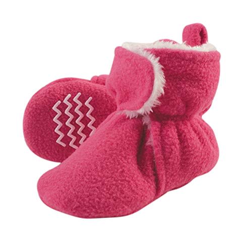 Hudson Baby Unisex Baby Cozy Fleece and Faux Sherpa Booties