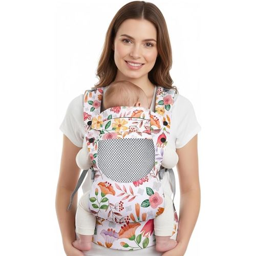 YooxArmor Baby Carrier, Breathable Infant Carriers for 7-66 lbs,Floral