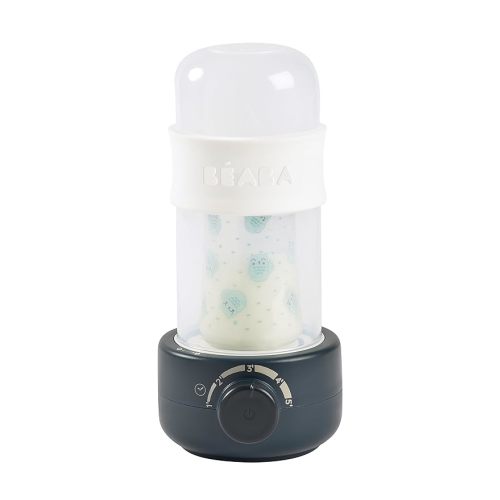 BEABA Fast Baby Bottle Warmer, Baby Food Warmer, Warm Infant Formula and Breastmilk in Just 2 Mins, Fits All Baby Bottle Sizes, Baby Essentials, Midnight