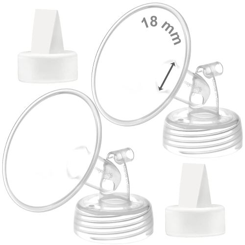 Maymom 18mm Flange and Duckbill Valve Compatible with Spectra S1 Spectra S2 Spectra 9 Plus Not Original Spectra Pump Parts Replace Spectra S2 Pump Parts Spectra Flange Spectra Duckbill Valve