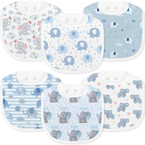 Baby Bibs for Baby Boys Girls 6-Pack