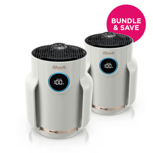 Shark NeverChange™ Air Purifier Compact Pro 2-Pack (Dove)