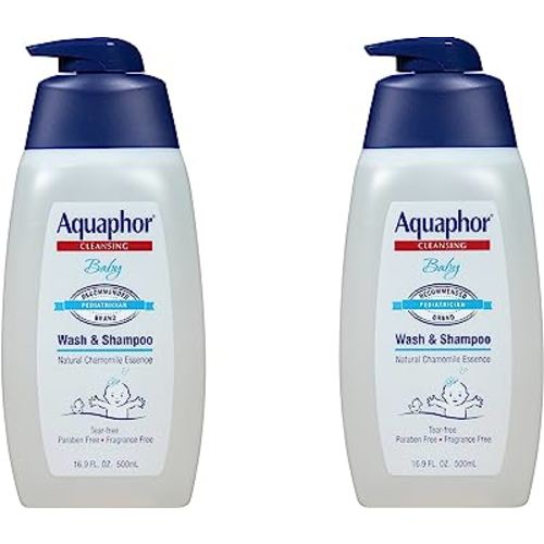 Aquaphor HqqQHj Baby Wash & Shampoo, 16.9 fl oz (2 Pack)