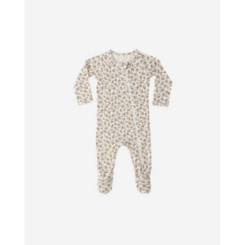 Bamboo Zip Footie Wildflower – Quincy Mae