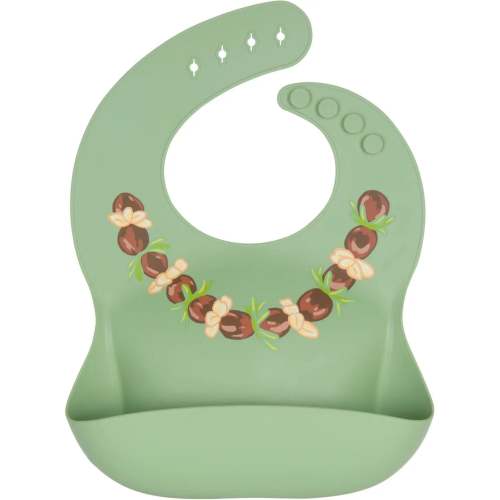 SILICONE BIB, Kukui Nut Lei