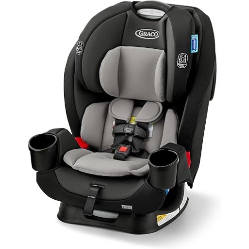 Graco® TriRide 3-in-1 Convertible Car Seat - Highback Booster, Forward & Rear Facing Modes, Suitable from Newborn to Preschooler, Perfect for Long Journeys in Redmond Color