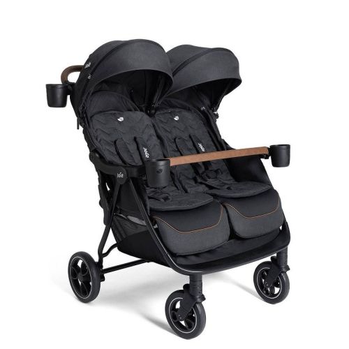 Joie Rosemary LX Full-Size Double Stroller - Shale: 33.6 lbs, Metal Frame, 6" Front Wheels, Storage Area