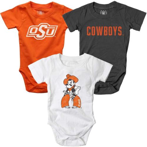 Wes and Willy Baby Oklahoma State Cowboys Hopper 3 Pack Set