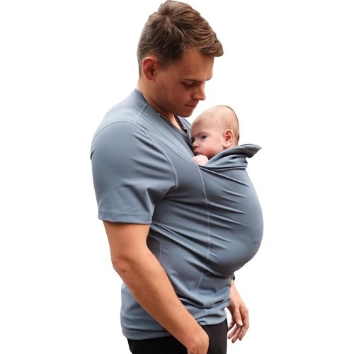 Lalabu The Dad Shirt | Hands-Free Baby Carrier for Dad with Kangaroo Pouch | Engineered for Bonding, Safety, & Comfort for Newborns Up to 15 Lbs. | CPSC Compliant