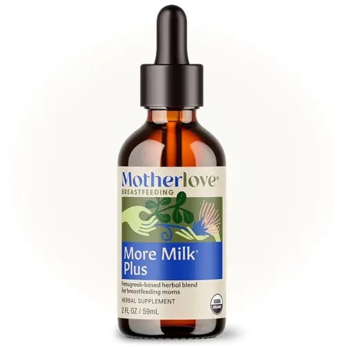 Motherlove More Milk Plus (2 Ounce Tincture) Fenugreek-Based Lactation Supplement to Support Breast Milk Supply—USDA Certified Organic, Vegan, Kosher, Soy-Free