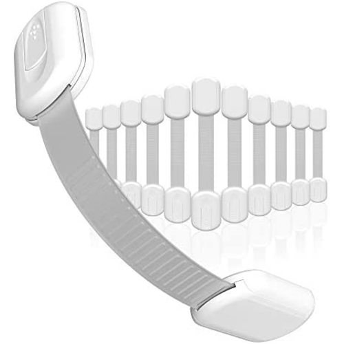 Baby Proofing Child Safety Locks (12 Pack) by Skyla Homes - The Safest, Quickest and Easiest 3M Adhesive Cabinet Latches, No Screws & Magnets, Multi-Purpose for Furniture, Kitchen, Ovens, Toilet Seats