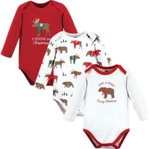 Essential Long-Sleeve Cotton Bodysuit Triple Set, 6-9M