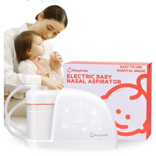 BabySmile Baby Nasal Aspirator BPA Free & 3X Stronger Suction | for Mucus, Snot & Boogers | Easy to Use & Easy to Clean