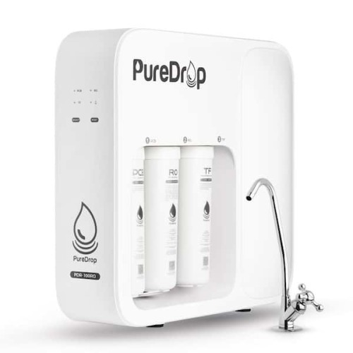 PDR-100RO Under Sink 3-Stage Reverse Osmosis Drinking Water Filtration System, High Capacity 100 GPD Fast Flow, Tankless