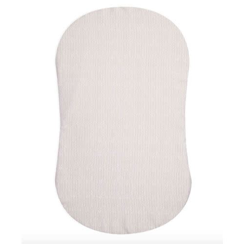 HALO - BassiNest Fitted Sheet 100% Cotton | Herringbone - cream ,