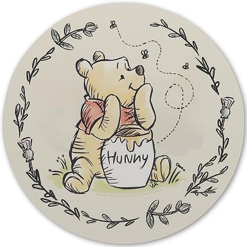 Open Road Brands Disney Winnie the Pooh Hunny Pot Floral Wood Wall Decor