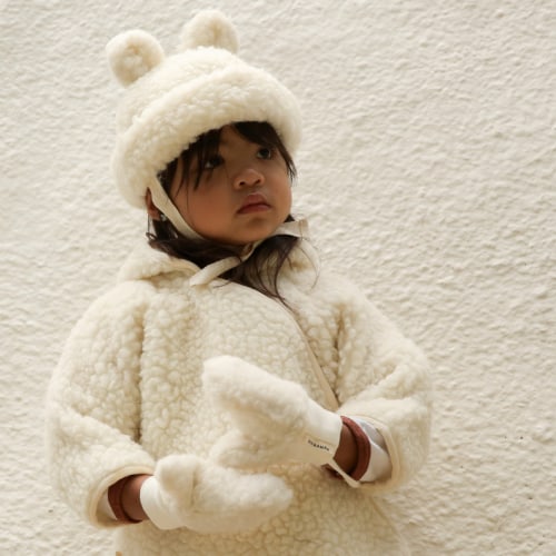 Baby Sheepskin Booties - Sheepskin Leather Soled Booties in "Milk" – BINIBAMBA