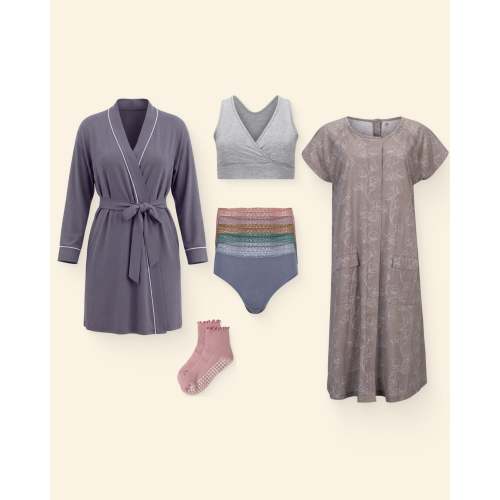 Hospital Bag Essentials Bundle: Labor & Delivery Must-Haves Universal Delivery Gown | Kindred Bravely