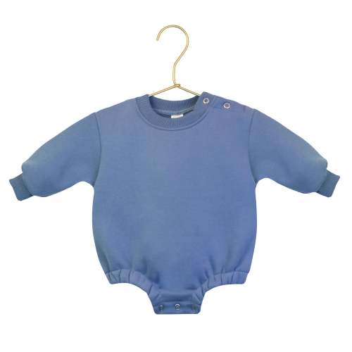 Sweatshirt Romper - Cadet