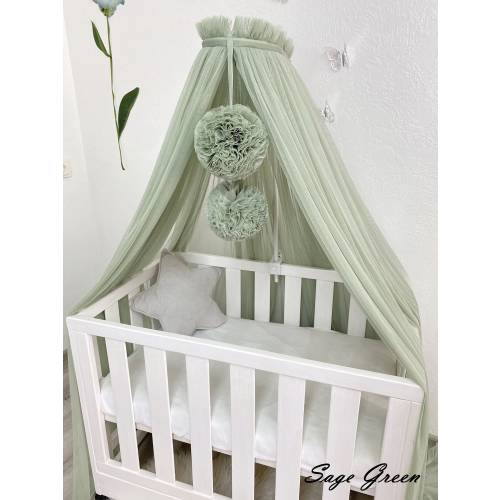 Custom crib canopy for nursery, Baldachin for baby girl, Tulle canopy for nursery, baldachin, Canopy for toddler bed