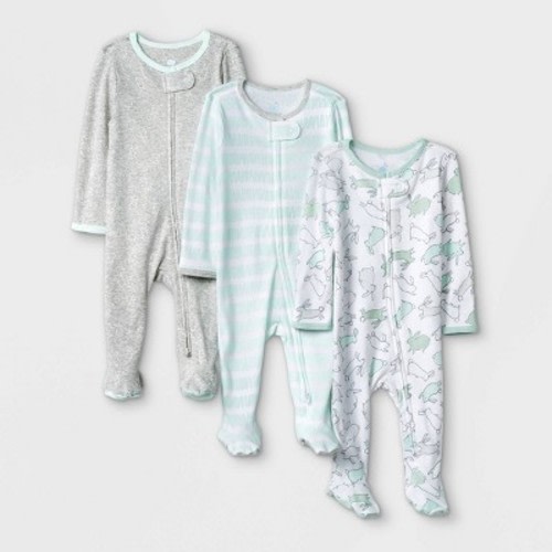 Baby 3pk Easter Sleep N' Play - Cloud Island™ Green/White/Gray