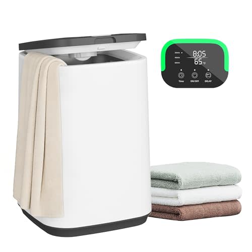 Portable Towel Warmer for Bathroom,Rectangle Towel Warmer Bucket, Blanket Warmer with Child Lock & High-Temp Light & 24H Delay Timer & Auto Shut Off Fits Towels, Blankets, Clothes, Bathrobes and More