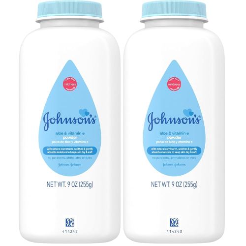 Johnson's Baby Powder for Delicate Skin, Hypoallergenic and Free of Parabens, Phthalates, and Dyes for Baby Skin Care, 1.5 oz (Pack of 2)