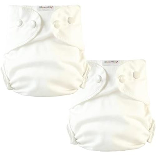 Organic Cotton Cloth Diaper Inner - Super Absorbent and Comfy, Used with Waterproof Cloth Diaper Cover Which Sold Separately to Prevent Urine Blowouts, (2-Pack, Size 1: 7-17lbs)