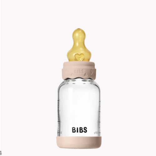 BIBS Baby Glass Bottle Boheme Set 4oz Latex - Blush – Bibsworld store US