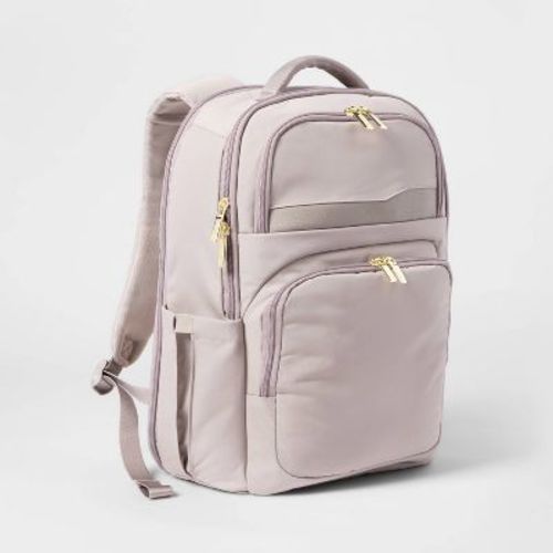 Signature Day Trip Backpack Taupe - Open Story™: 24L Water-Resistant Laptop Bag