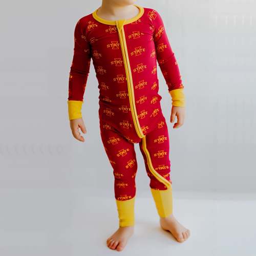 Iowa State One-Piece: Cozy Bamboo Zippered Outfit for Fans