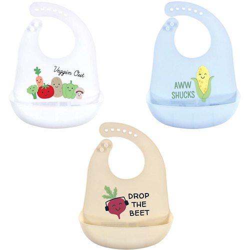 Hudson Baby Unisex Baby Silicone Bibs