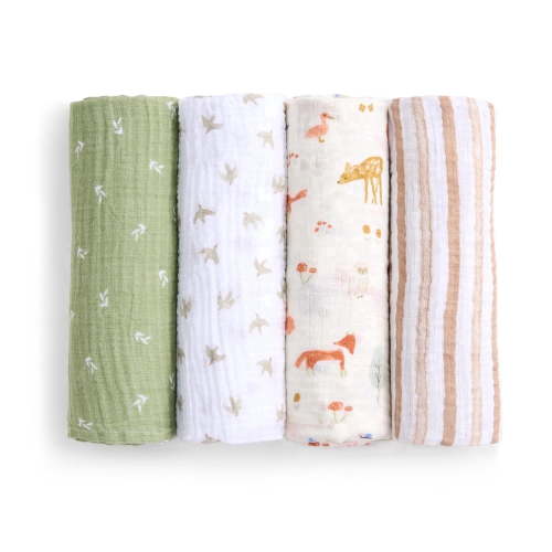 aden + anais essentials cotton muslin swaddle blanket 4 pack