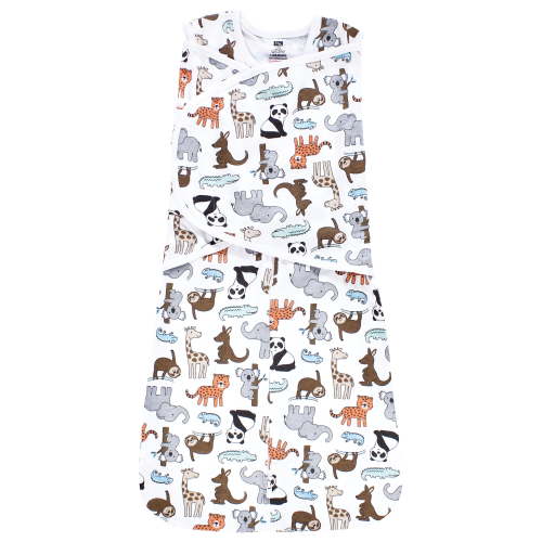 Hudson Baby Convertible Swaddle Sleep Sack, Zoo Animals, 0-3 Months