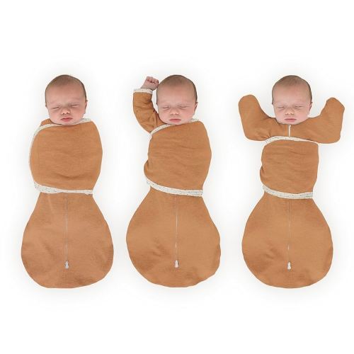 SwaddleDesigns 6-way Omni Swaddle Sack Arms Up Swaddle for Newborn, More Options to Calm Startle Reflex, Improves Sleep, Easy Transition Baby Sleep Sack, Small, 0-3 month, Heathered Butterum