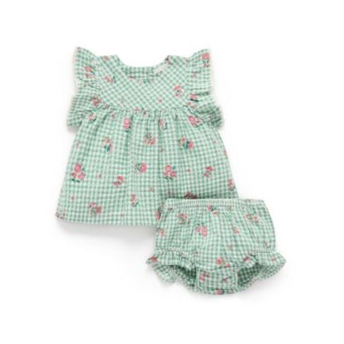 Girls' Gingham Frida Ruffle Top & Bloomer Set - Baby