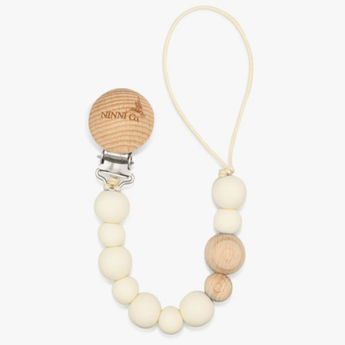 Ninni Co. Marshmallow Cream Pacifier Clip